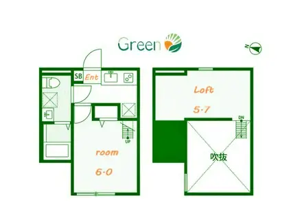 クレスト平塚(1K/1階)の間取り写真