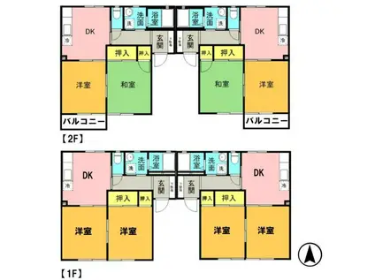 エトワール(2DK/1階)の間取り写真