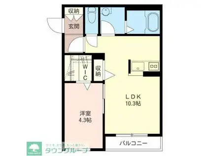 スプリューム(1LDK/2階)の間取り写真