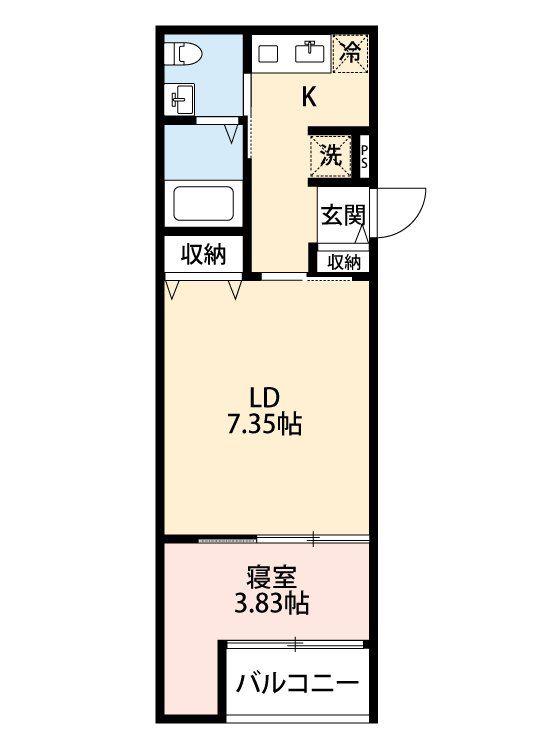 VAU HOUSE青葉の森(1LDK/1階)の間取り写真