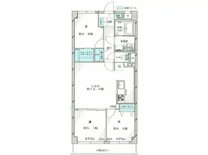 ニックハイム北品川(3LDK/3階)の間取り写真