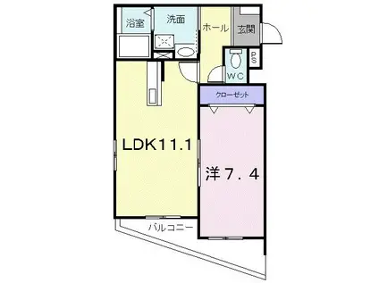グレイス杉並(1LDK/2階)の間取り写真