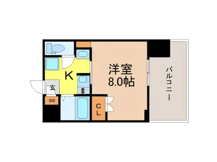 パルティール上前津(1K/4階)の間取り写真