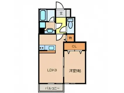 セレジェイラ(1LDK/1階)の間取り写真