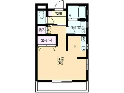 MAISONさくら(1K/1階)の間取り写真