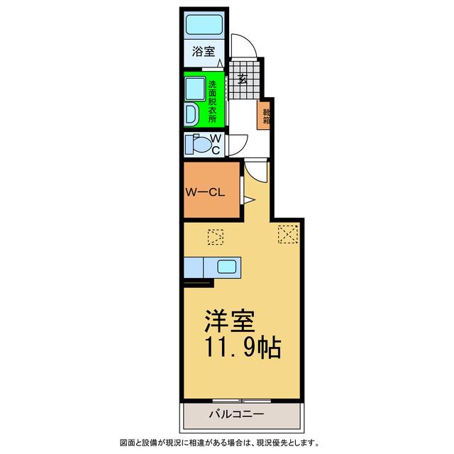 ミルト住吉I(ワンルーム/1階)の間取り写真