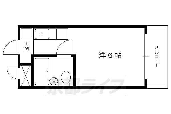 明治館にしきマンション(1K/3階)の間取り写真