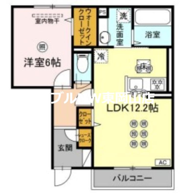 アルカンシェル(1LDK/1階)の間取り写真
