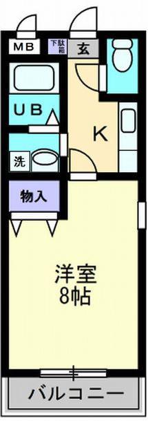 クレールオゴ(1K/5階)の間取り写真