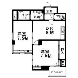 ACCESSSTREET(2DK/3階)の間取り写真