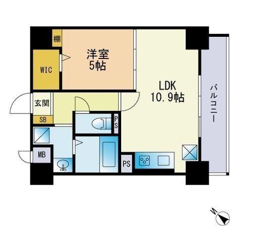 プランドール綾(1LDK/3階)の間取り写真