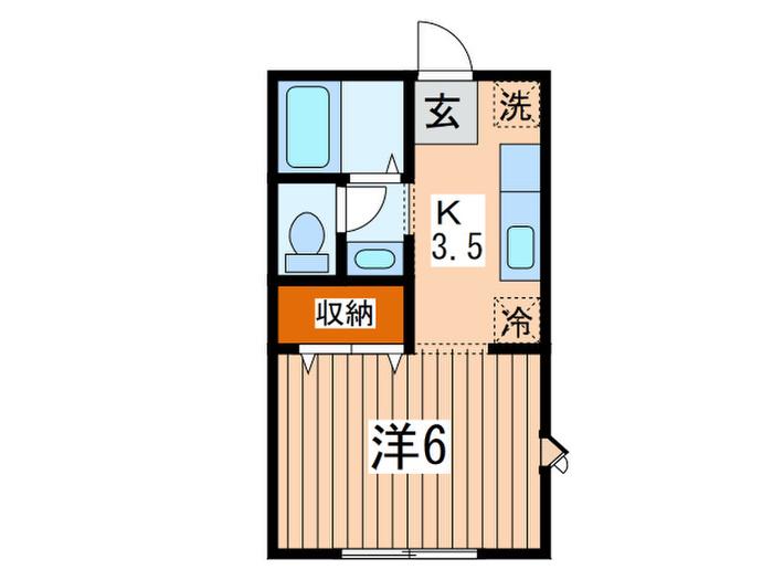 ハイツアベリア(1K/1階)の間取り写真