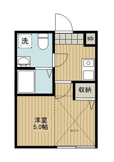 フォレストタウンH(1K/1階)の間取り写真