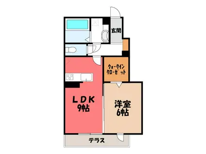 RESIDENCE歌川町 C棟(1LDK/1階)の間取り写真