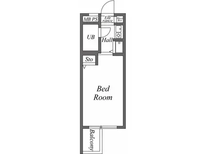 ユーレジデンス高円寺(1K/4階)の間取り写真