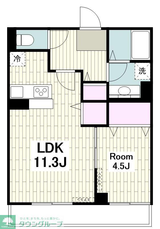 GRACE横濱(1LDK/1階)の間取り写真