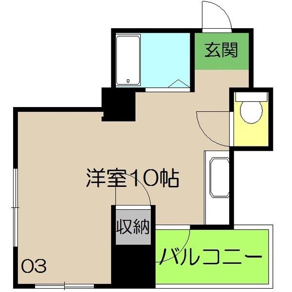 リヴィエラ大川筋(ワンルーム/5階)の間取り写真