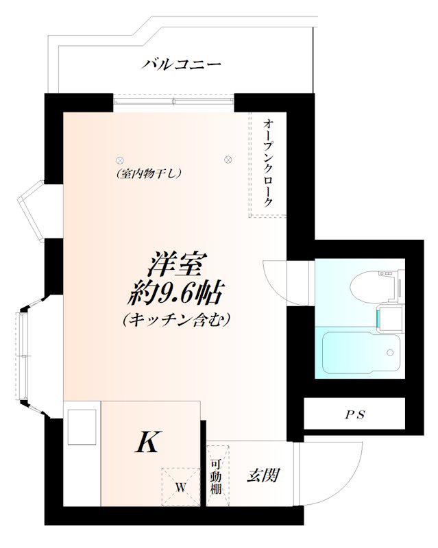 メゾンソレイユ WIFI対応(1K/1階)の間取り写真