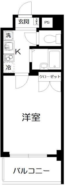 ファストコート亀戸(1K/7階)の間取り写真