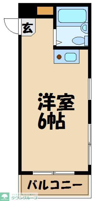 スカイコート府中(ワンルーム/5階)の間取り写真