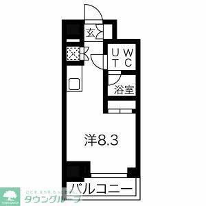 スパシエ アコルデ 横浜(ワンルーム/4階)の間取り写真