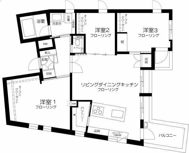 小石川フィエルテ(3LDK/4階)の間取り写真
