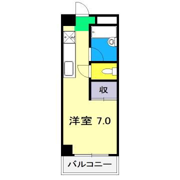 ミタニマンション(ワンルーム/3階)の間取り写真