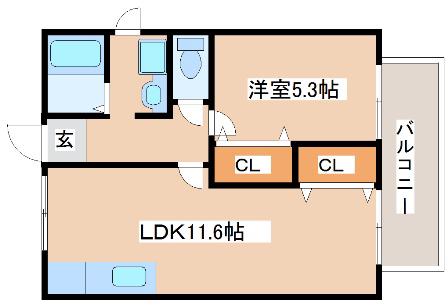フレグランスリッチII(1LDK/1階)の間取り写真