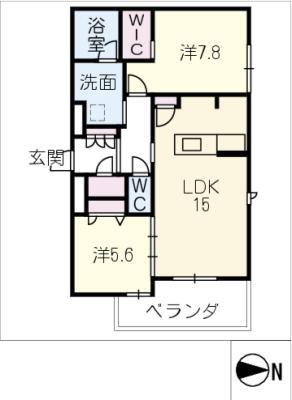 MAISONEST(2LDK/3階)の間取り写真
