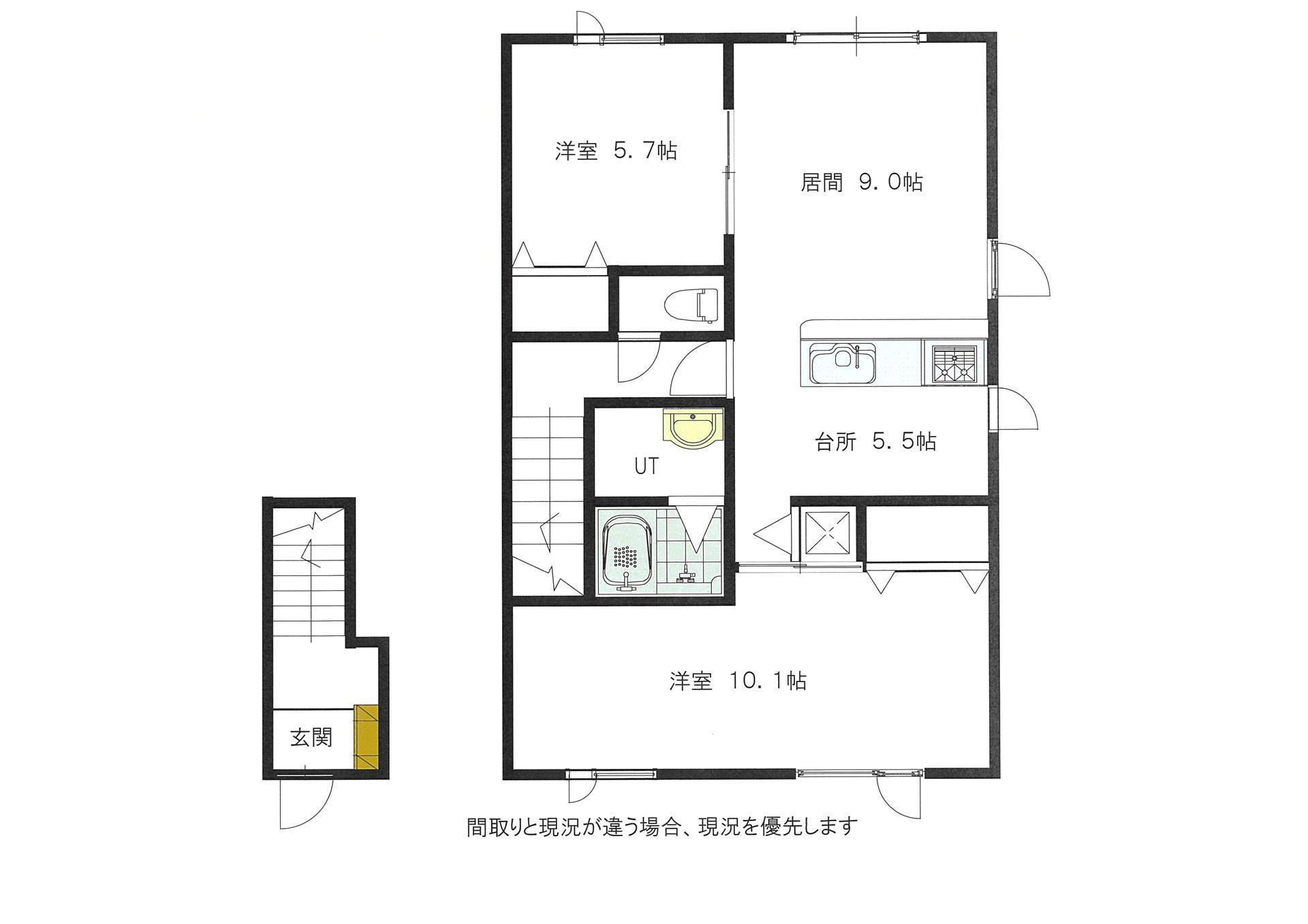 CASA・K(2LDK/2階)の間取り写真