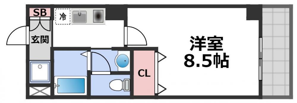 M´プラザ布施弐番館(1K/7階)の間取り写真