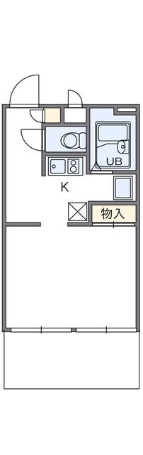 レオパレス明西(1K/2階)の間取り写真