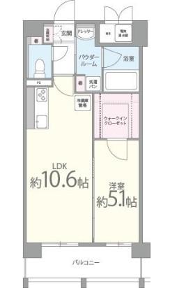 CASA VERDE(1LDK/2階)の間取り写真