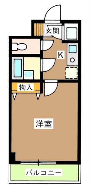 ペレテ雪谷(1K/3階)の間取り写真