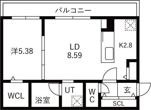 VILLAGE KOTONIヴィレッジ琴似(1LDK/4階)の間取り写真