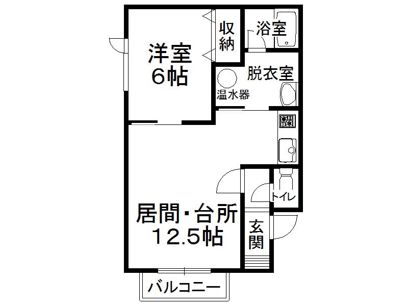 アンリエ(1LDK/1階)の間取り写真