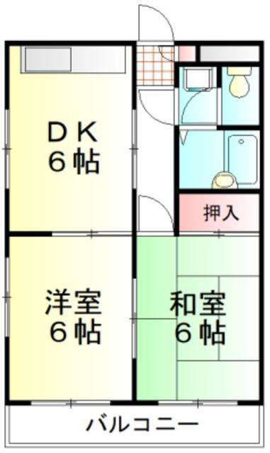 メゾン サンフェリーチェ(2DK/2階)の間取り写真