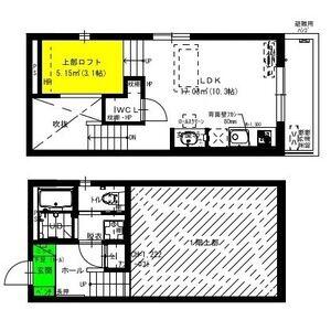 RADIANCE築地口(1LDK/2階)の間取り写真