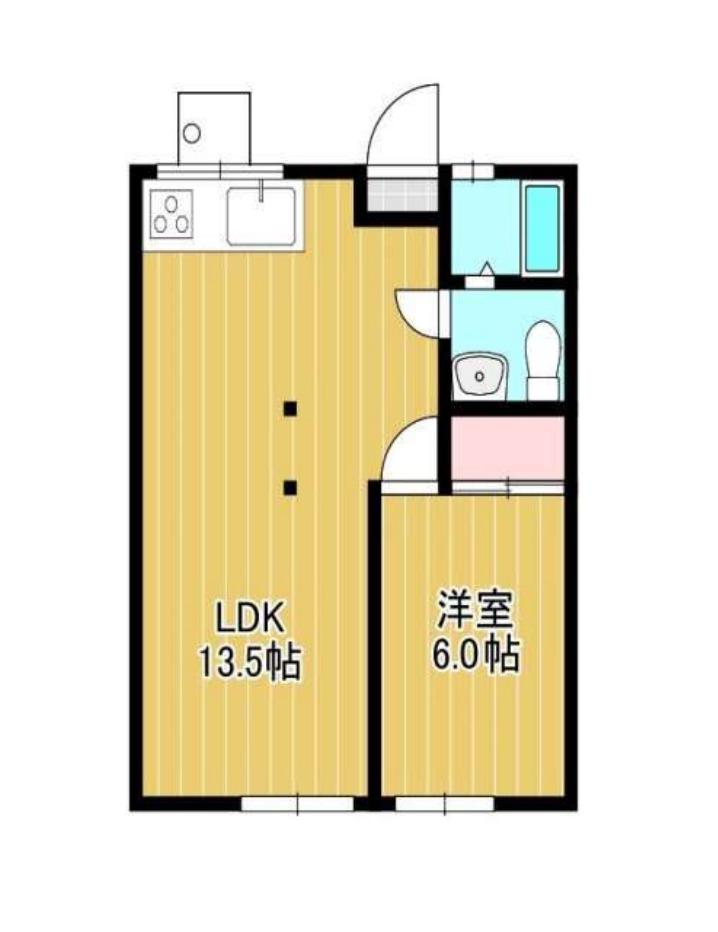 第一中村荘(1LDK/2階)の間取り写真