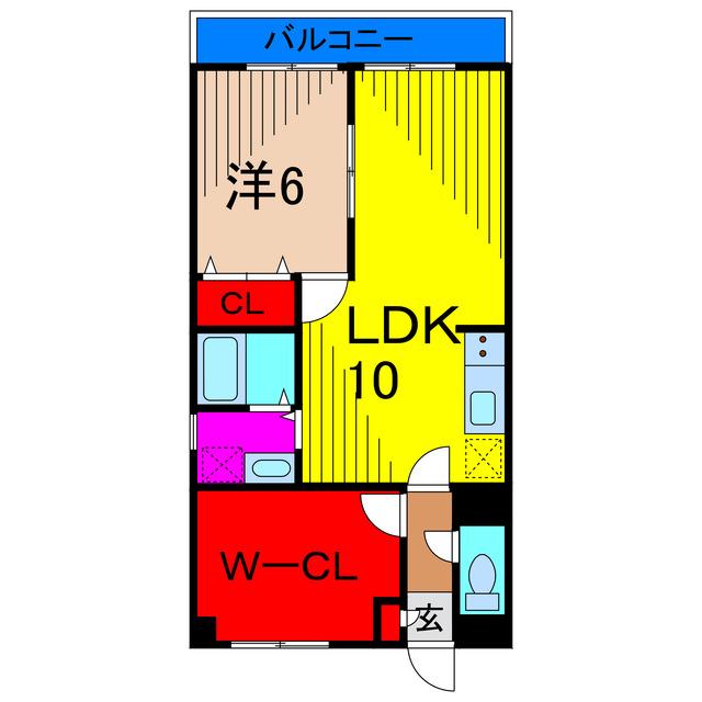 綾東ヴィレッジ壱番館(2LDK/4階)の間取り写真