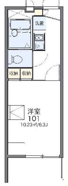 レオパレスさくら野(1K/1階)の間取り写真