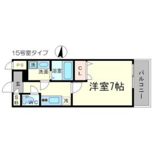 エスリード北大阪レジデンス(1K/3階)の間取り写真