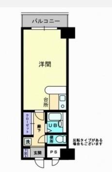 グレースタワー(ワンルーム/2階)の間取り写真