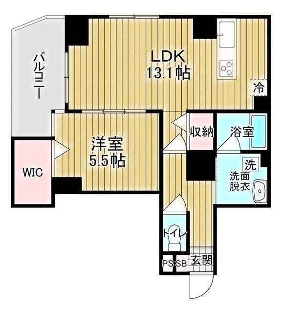 AXIA COURT早稲田(1LDK/3階)の間取り写真