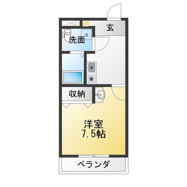TS DREAM 大安(1K/1階)の間取り写真
