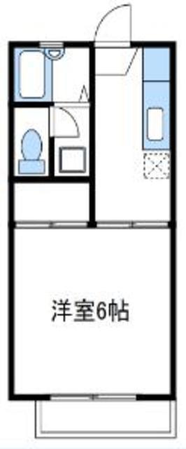 サンハイツ浅岡(1DK/1階)の間取り写真