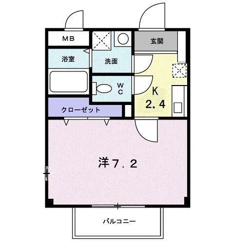 ＪＲ長崎本線 神埼駅 徒歩11分 2階建 築21年(1K/1階)の間取り写真