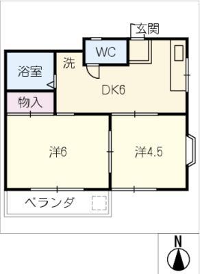 TRE清須レジデンス(2DK/3階)の間取り写真