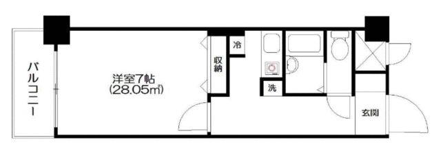 ライオンズマンション小岩第5(1K/1階)の間取り写真