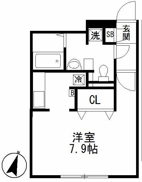 LA STAGE イースト NAKANO(ワンルーム/4階)の間取り写真
